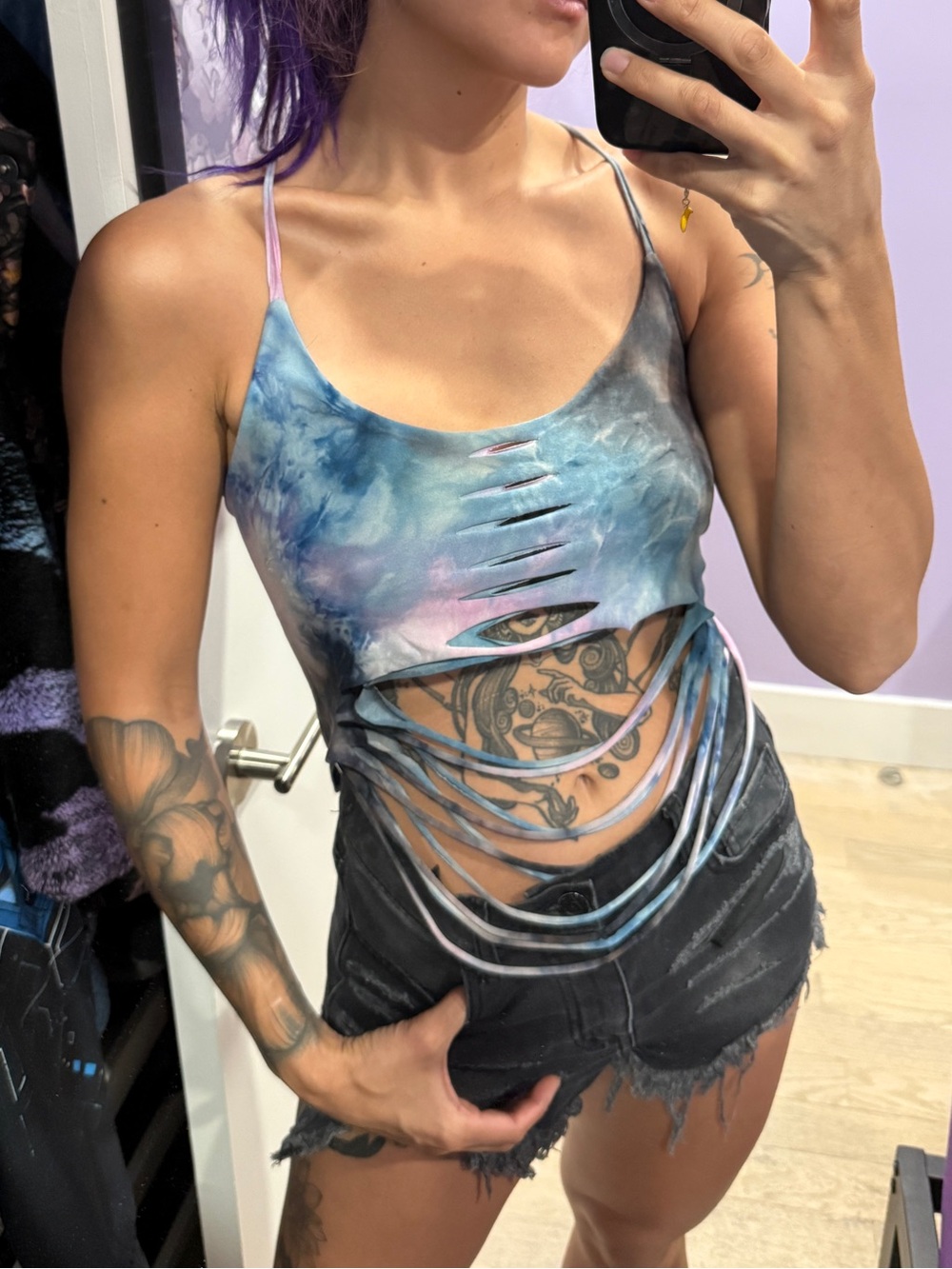 Handmade Slit Cropped Tank Top